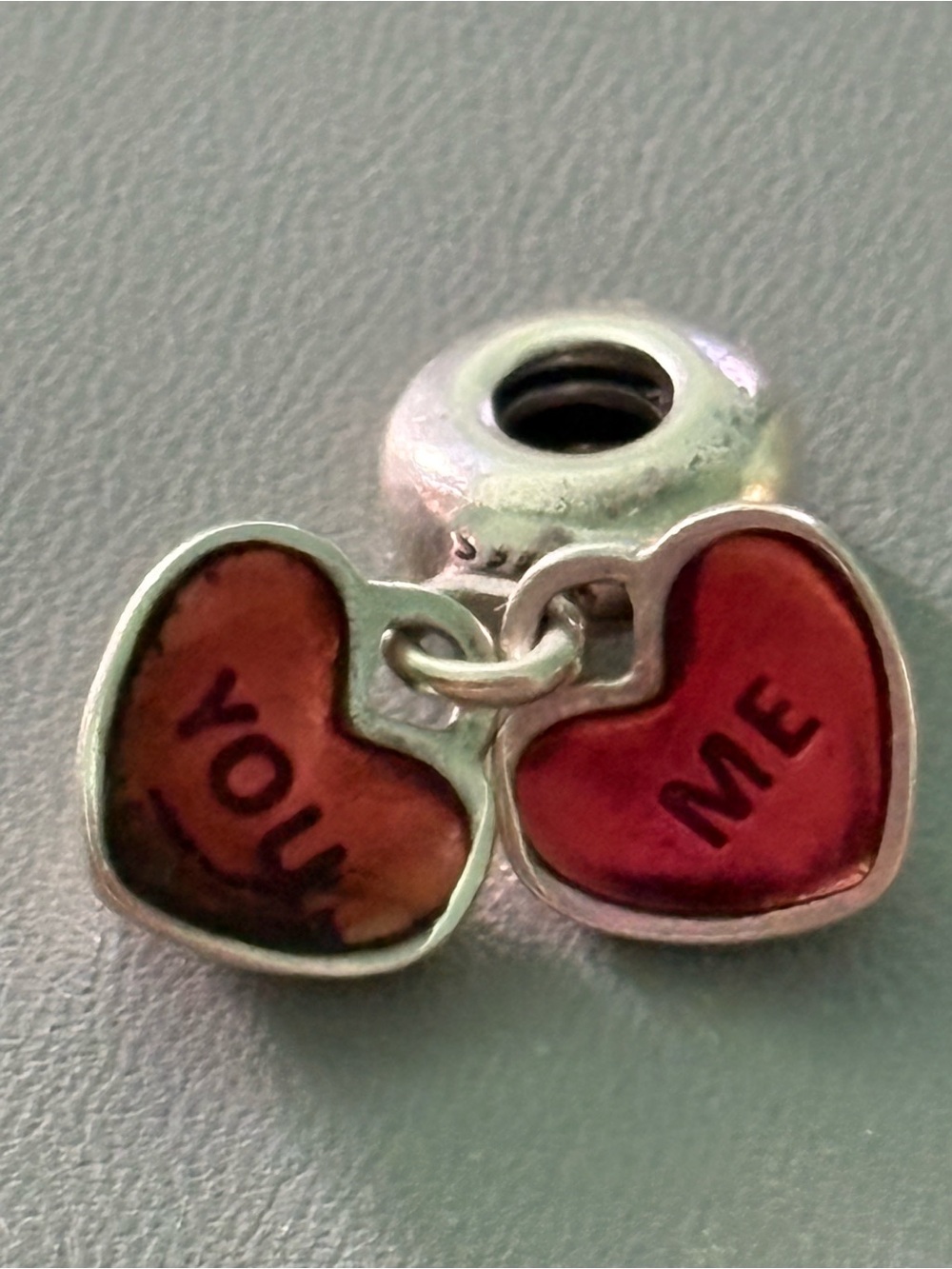 Red Heart 'You' and 'Me' Charm Pendant - Women Jewelry
